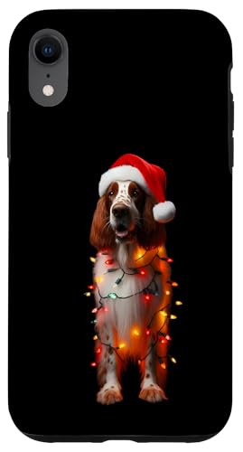 Hülle für iPhone XR English Setter Weihnachtsmannmütze, Weihnachtsbeleuchtung, Hundebesitzer, Mutter, Papa von English Setter Christmas Products