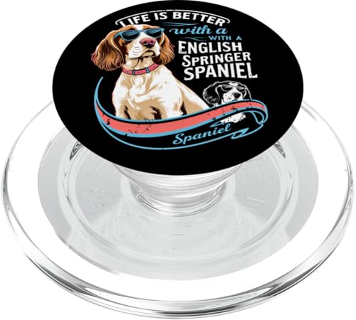 Das Leben ist besser mit einem englischen Springer Spaniel PopSockets PopGrip für MagSafe von English Springer Spaniel Dog Lover Ajeli