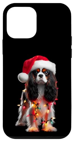 Hülle für iPhone 12 mini Englischer Spielzeug-Spaniel-Hund, Weihnachtsmannmütze, Weihnachtsbeleuchtung, Besitzer, Mutter von English Toy Spaniel Dog Christmas Products