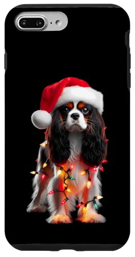 Hülle für iPhone 7 Plus/8 Plus Englischer Spielzeug-Spaniel-Hund, Weihnachtsmannmütze, Weihnachtsbeleuchtung, Besitzer, Mutter von English Toy Spaniel Dog Christmas Products