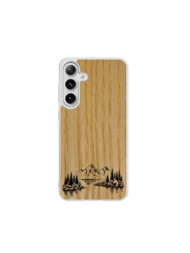 Enowood Schutzhülle aus transparentem Holz, kompatibel mit Samsung Galaxy S, handgefertigt, Lake – Galaxy S9 Plus von Enowood