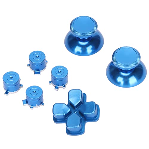 Controller-Metalltasten, Controller-Taste Joystick-Taste Personalisierte Aluminiumlegierung Robust für PS5-Controller(Blau) von Entatial