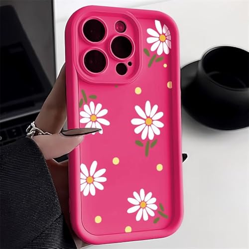 EnteLE Daisy Flower Silikon Handyhülle für iPhone 13 14 15 11 12 Pro Max XR von EnteLE