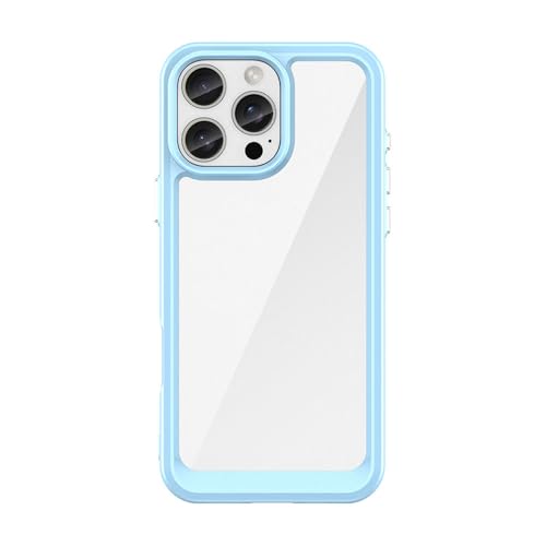 EnteLE Klare PC-Hartschale für iPhone 16 15 14 13 12 11 Pro Max 8 7 Plus Backcover Mobile Slim Schutzhülle, Himmelblau, für von EnteLE