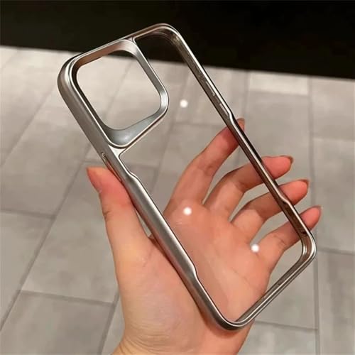 EnteLE Transparente, weiche Silikon-Handyhülle für iPhone 11 12 13 14 15 16 Pro X XR XS Max 7 8 Plus Matte Bumper Cases Cover, Silber, Für iPhone 12 von EnteLE