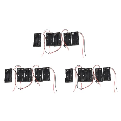 Eoslcusmvl 15 Stueck 2 X 1,5 V AA-Batteriehalter-Kasten Schwarz M Anschlussdraehte von Eoslcusmvl