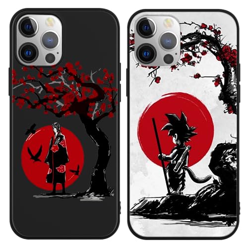 2 Stück Handyhülle für Apple iPhone 15 Plus Hülle 6.7 Zoll Phone case Anime Hülle Manga Akatsuki Kakashi Schutzhülle Matte Stoßfest TPU Silikon Geschenk für Kinder Case für iPhone 15 Plus von Eouine