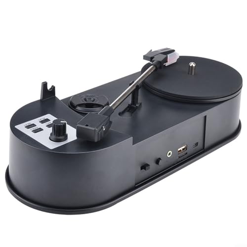 EpheyFIF Mini-Plattenspieler – Konvertierung von Vinyl zu MP3, integrierter S-D-Kartensteckplatz, kompaktes 34 x 17 x 12 cm Design, ABS-Konstruktion, einfache Einrichtung, inklusive USB-Kabel von EpheyFIF