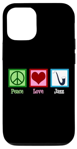 Hülle für iPhone 13 Peace Love Jazz Musiker von Epic Love Designs