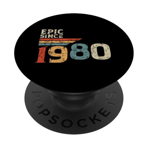 Epic since 1980 Original Vintage Birthday Est Ausgabe 1980 PopSockets Klebender PopGrip von Epic since Birthday Original Vintage Retro