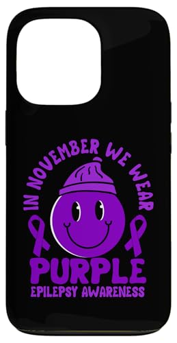 Hülle für iPhone 13 Pro Niedliches Epilepsie-Bewusstseins-Support mit Spruch "Wear Purple Ribbon von Epilepsy Awareness Month Support Design