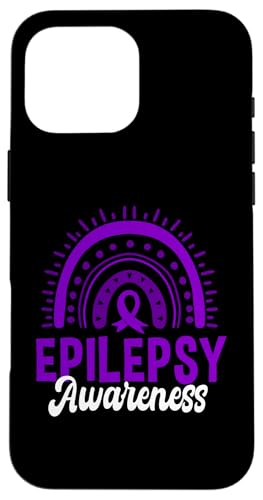 Hülle für iPhone 16 Pro Max Epilepsie-Bewusstsein Boho Rainbow Wear lila Band von Epilepsy Awareness Month Support Design