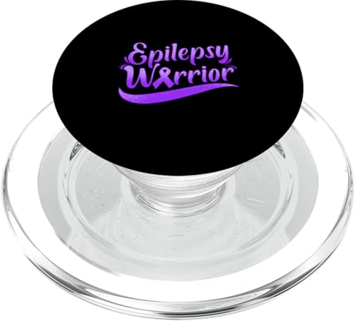 Epilepsie-Bewusstsein Vollzeit-Überlebende epileptischer Krieger PopSockets PopGrip für MagSafe von Epilepsy Purple Ribbon Support