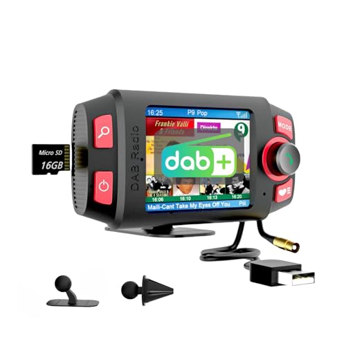 DAB/DAB+ Radio Adapter für Autoradio Bluetooth-Freisprecheinrichtung, 2,4" LCD Display Tragbares DAB Radio mit FM Transmitter TF Play AUX-Out Digitalradio Auto von Epronic