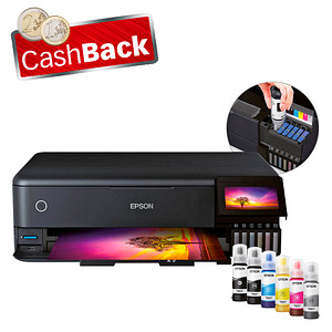 AKTION: EPSON EcoTank ET-8550 3 in 1 Tintenstrahl-Multifunktionsdrucker schwarz mit CashBack von Epson