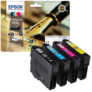 EPSON 16XL / T1636XL  schwarz, cyan, magenta, gelb Druckerpatronen, 4er-Set von Epson