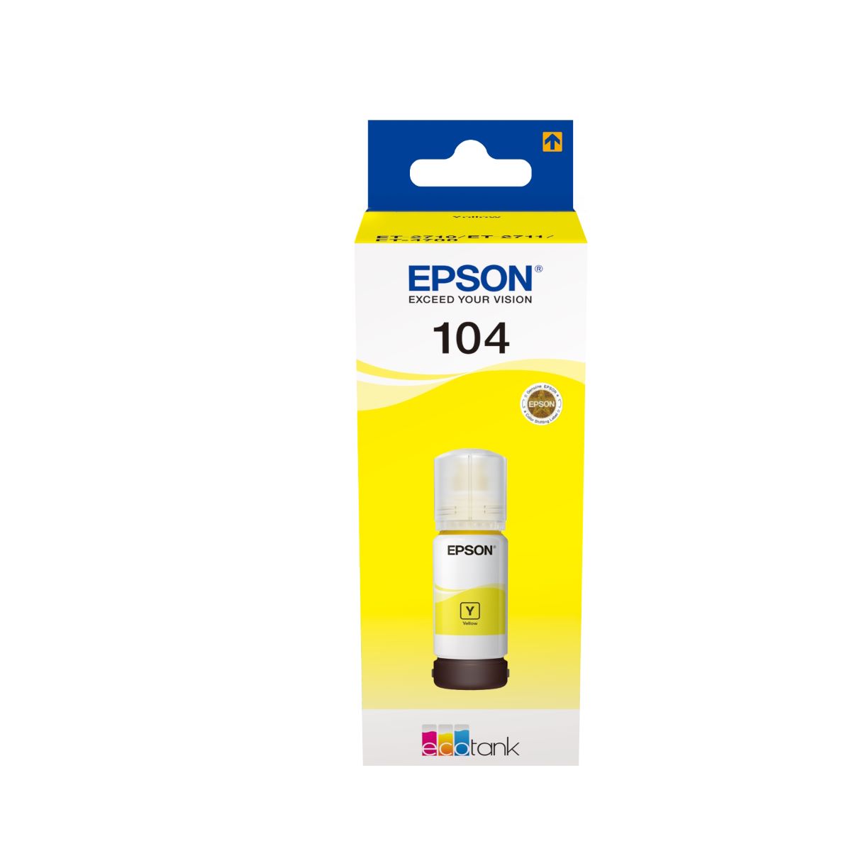 Epson 104 EcoTank-Tintenflasche Gelb 65 ml 7.500 Seiten Für Kompatibilität, siehe Artikel-Beschreibung von Epson