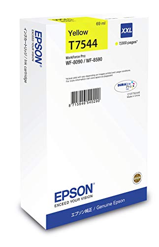 Epson 2309462 C13T754440 WF8090 Tintenpatrone, 69 ml 7000 p ISO/IEC24711 XXL, gelb von Epson