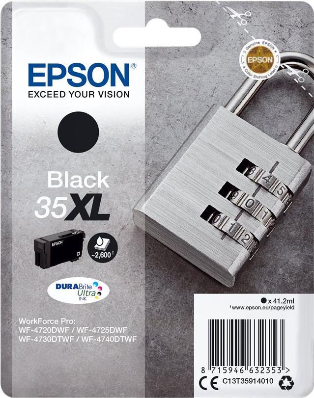 Epson 35XL - 41,2 ml - XL - Schwarz - Original - Tintenpatrone (C13T35914010) von Epson