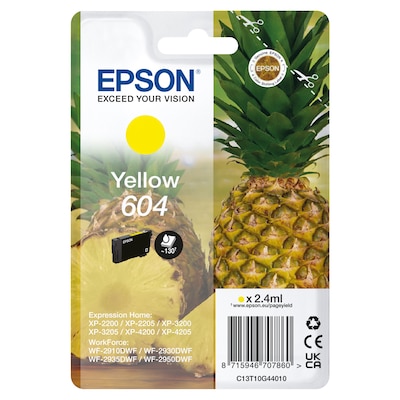 Epson 604 Original Druckerpatrone Gelb  C13T10G44010  Ananas Tinte von Epson