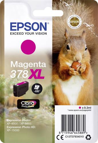 Epson Druckerpatrone T3793, 378XL Original Magenta C13T37934010 von Epson