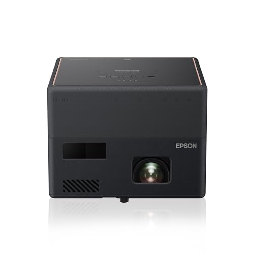 Epson EF-12 Mini Smart-Laserprojektor, Kupferdetails, 1.000 Lumen, bis zu 150-Zoll Bilddiagonale (3,81 m) von Epson