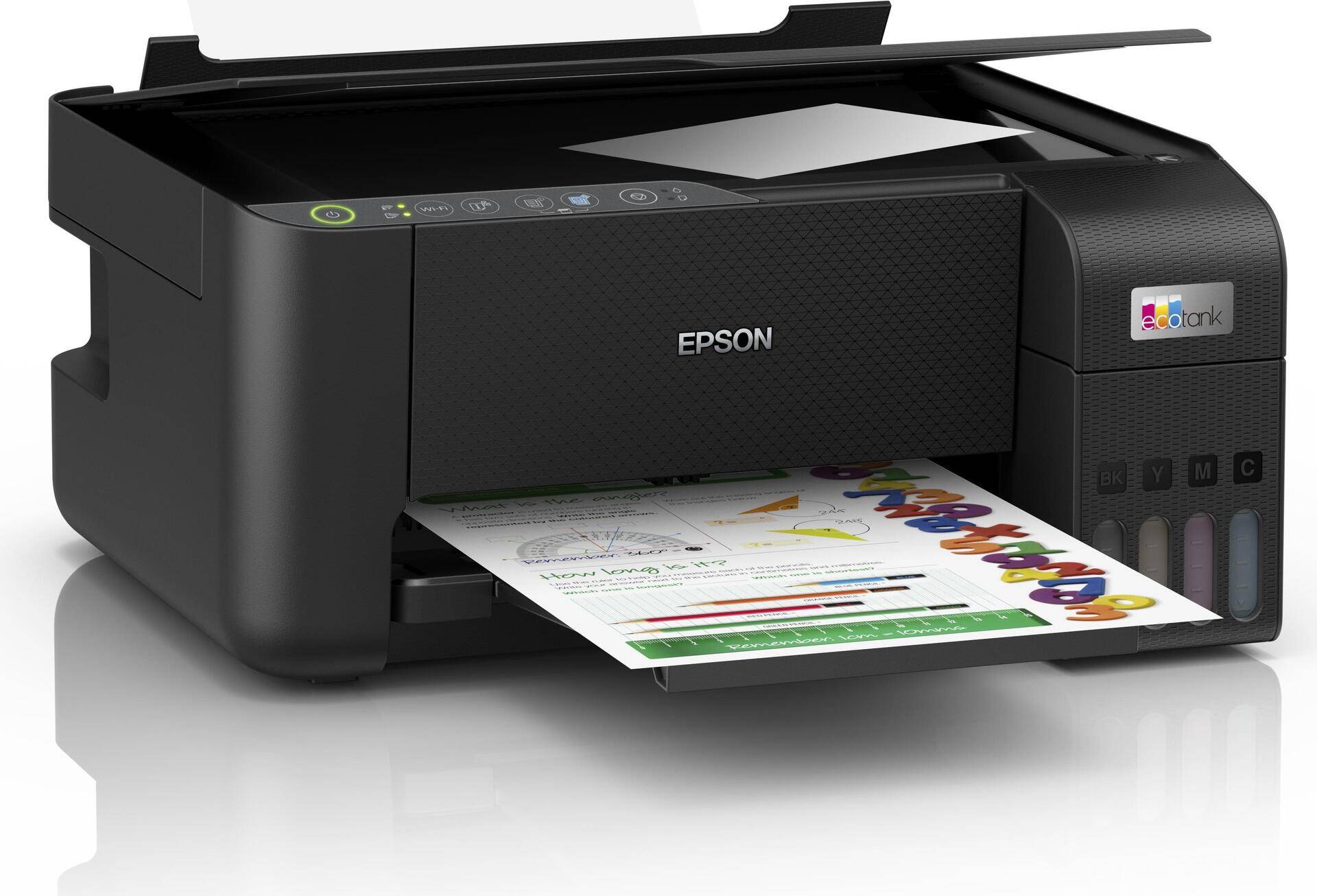 Epson EcoTank ET-2815 - Multifunktionsdrucker - Farbe - Tintenstrahl - nachf�llbar - A4 (Medien) - bis zu 10 Seiten/Min. (Drucken) - 100 Blatt - USB, Wi-Fi - Schwarz von Epson