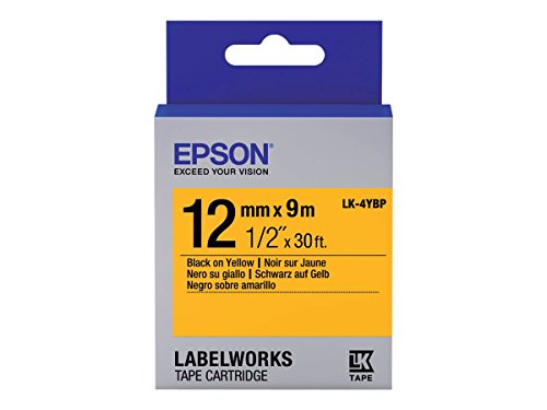 Epson LK-4YBP - Etikettenband - Schwarz auf Gelb, C53S654008 Epson LK-4YBP - Etikettenband - Schwarz auf Gelb, C53S654008 von Epson