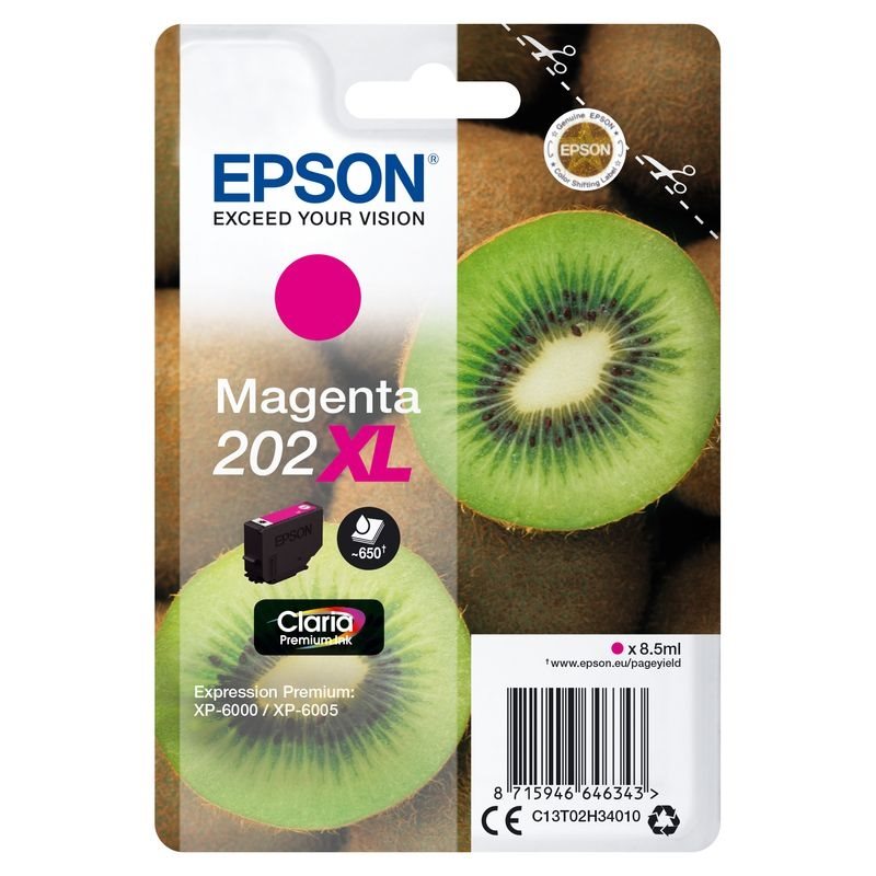 Epson Original 202XL Tinte magenta - C13T02H34010 von Epson