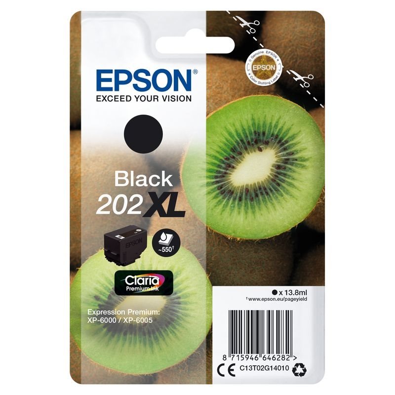 Epson Original 202XL Tinte schwarz - C13T02G14010 von Epson