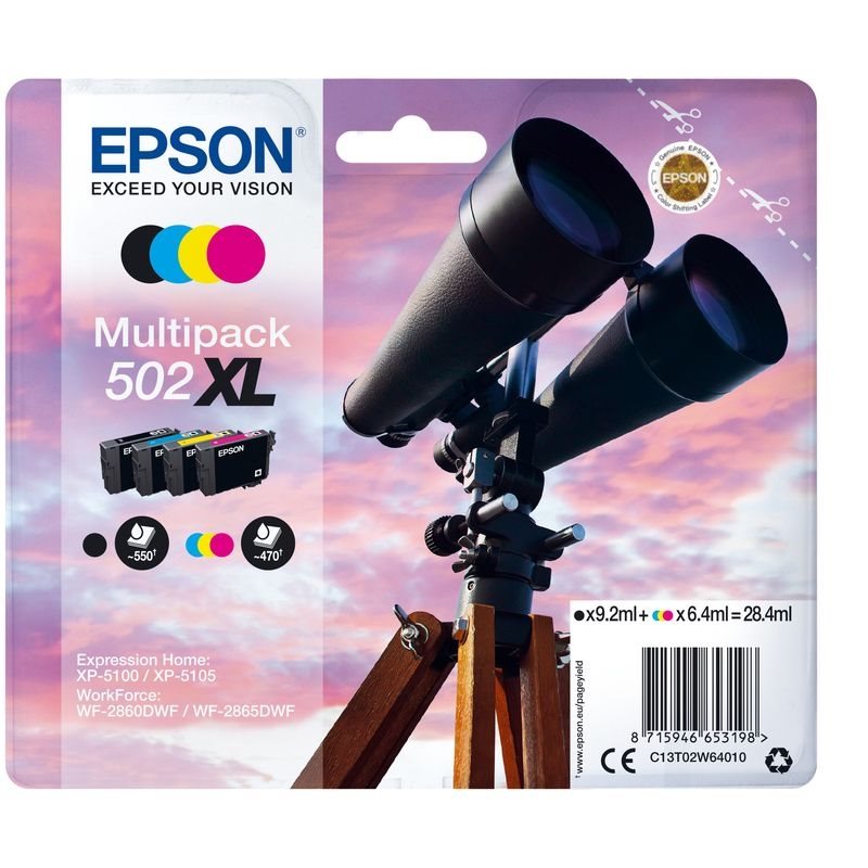 Epson Original 502XL Tinte 4er Multipack bkcmy - C13T02W64010 Epson Original 502XL Tinte 4er Multipack bkcmy - C13T02W64010 von Epson