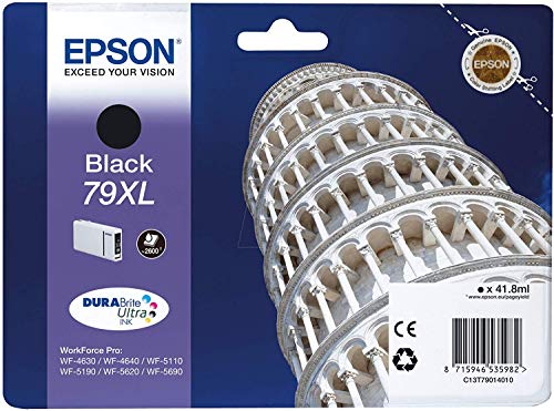 Epson Original T79XL Tintenpatrone Pisa, WF-4630DWF WF-4640DTWF WF-5110DW WF-5190DW WF-5620DWF WF-5690DWF WF-5190DW WF-5690DWF, (schwarz) von Epson