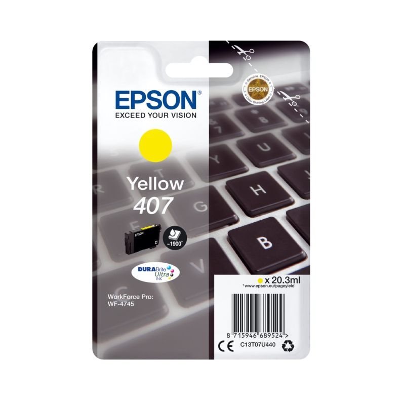Epson Original Tinte gelb 407 - C13T07U440 von Epson
