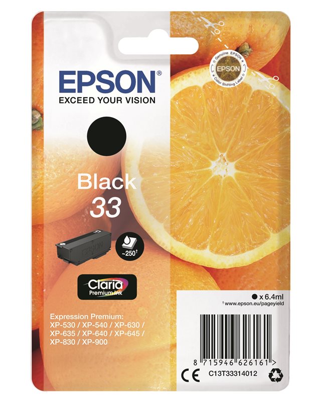 Epson Original - Tinte schwarz - 33 Claria von Epson