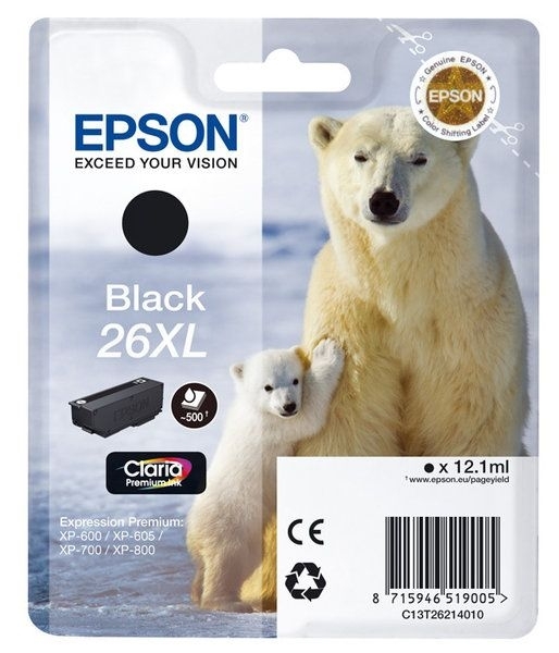 Epson Singlepack schwarz 26XL Claria T2621 von Epson