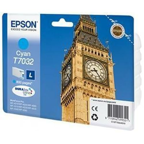 Epson T7032 Tintenpatrone Big Ben, Singlepack cyan von Epson