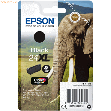 Epson Tintenpatrone Epson T2431 schwarz von Epson