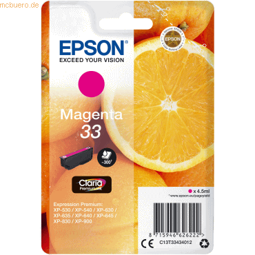 Epson Tintenpatrone Epson T3343 magenta von Epson