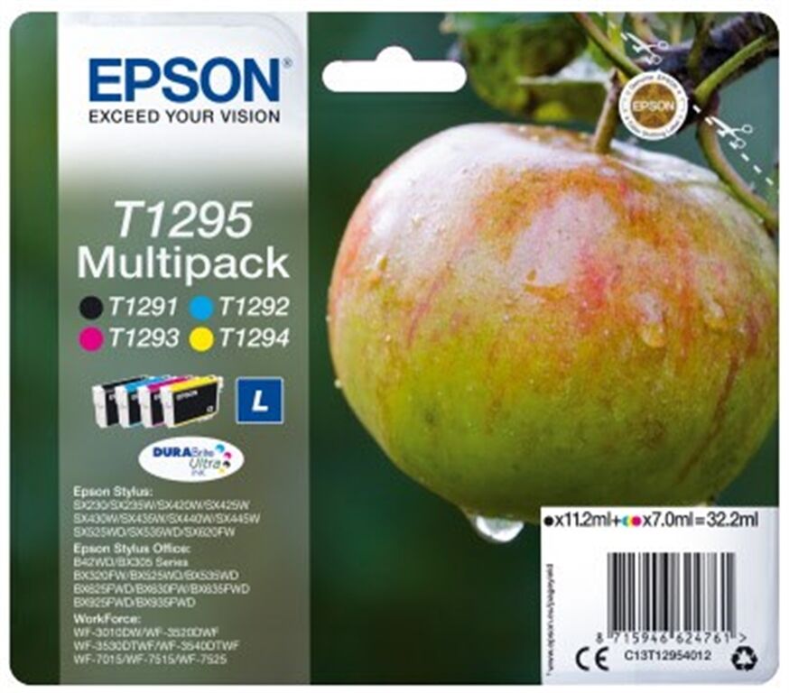 Epson Ink/T1295 Apple 3x7ml CMY 11.2ml BK