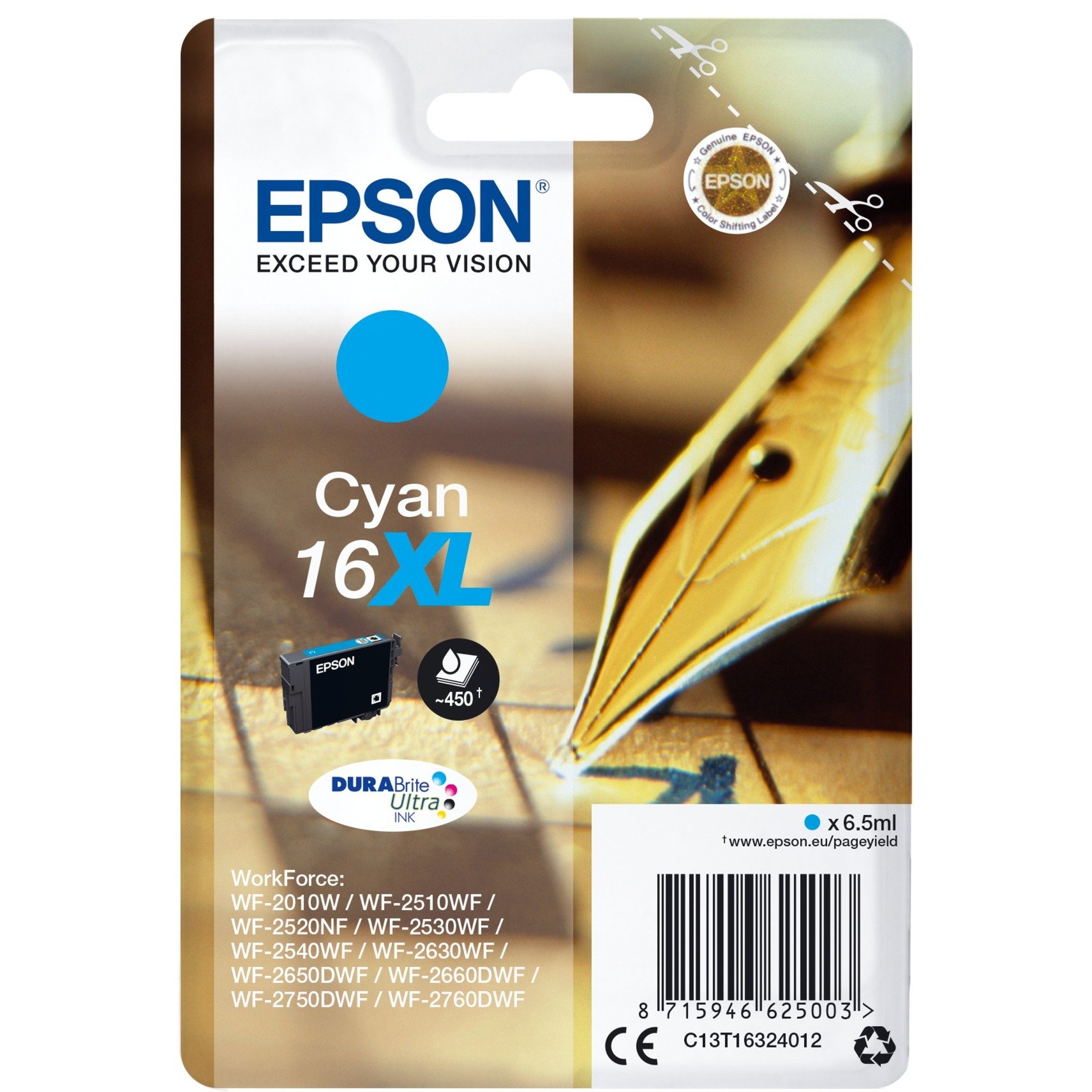 Tinte cyan 16XL (C13T16324012) von Epson