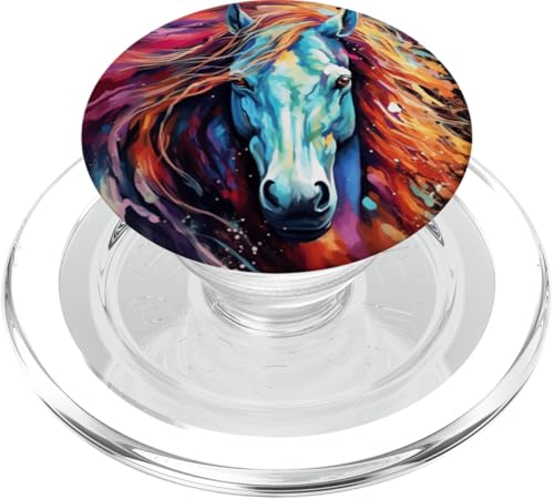 Aquarell-Pferde-Kunst, perfekt für Reitfans PopSockets PopGrip für MagSafe von Equestrian Watercolor Art Lovers and Riders