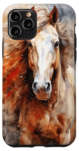 Hülle für iPhone 11 Pro Aquarell-Pferdekunst für Fans von Reiten und Pferden von Equestrian Watercolor Art Lovers and Riders