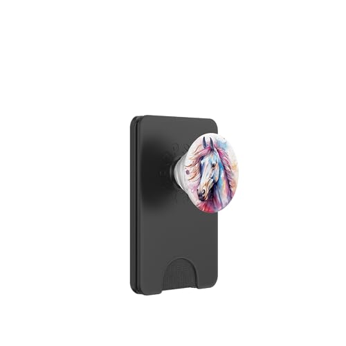 Pferdesport Aquarell Kunst Pferdeliebhaber PopSockets PopWallet für MagSafe von Equestrian Watercolor Art Lovers and Riders