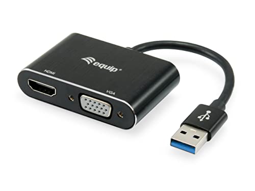 Equip 133386 Adapter USB3.0/ HDMI/VGA Adapter/schwarz von Equip