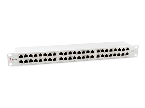 Equip 326526 48-Port Cat.6A geschirmtes Patchpanel, hellgrau von Equip