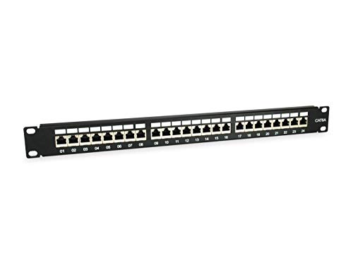 Equip Patchpanel 24x RJ45 Cat6A 48, 30cm (19") 1HE schwarz (326625) von Equip