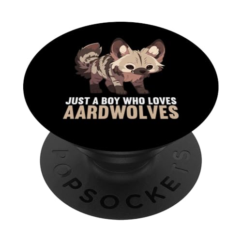 Just a Boy who loves Aardwolves Erdwölfe Erdwolf PopSockets Klebender PopGrip von Erdwölfe Erdwolf Geschenk Shop