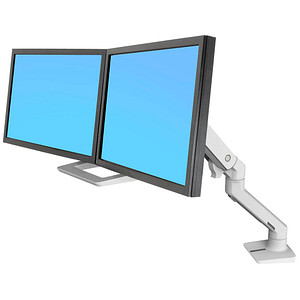 ergotron Monitor-Halterung HX Dual 45-476-216 weiß für 2 Monitore, Tischklemme, Tischbohrung von Ergotron