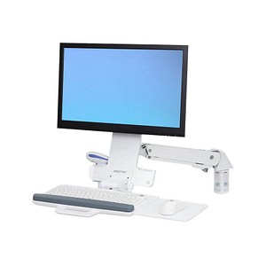 ergotron Monitor-Maus-Tastatur-Halterung StyleView 45-266-216 weiß für 1 Monitor, 1 Tastatur, 1 Maus, 1 Scanner, Wandhalterung von Ergotron