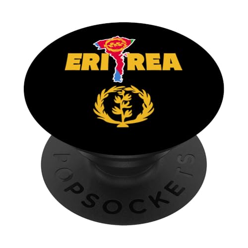 Liebe Eritrea mit Eritrea-Flagge in Eritrea Karte PopSockets Klebender PopGrip von Eritrea Teez